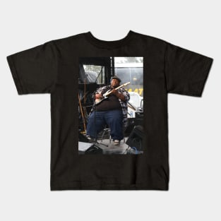 Derwin "Big D" Perkins Jon Cleary Band BW Photograph Kids T-Shirt